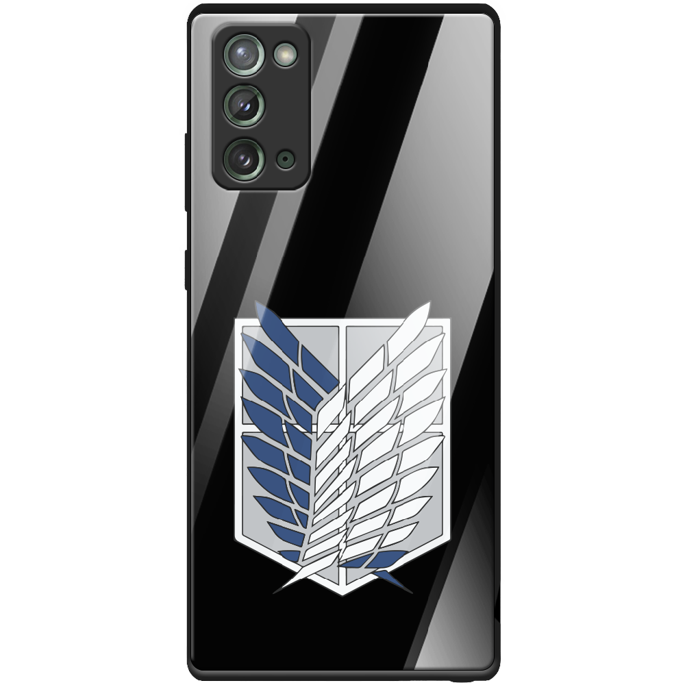 Чохол Boxface Samsung N980 Galaxy Note 20 Атака Титанів Крила Свободи Чорний силікон зі склом (40568-bk88-41112)