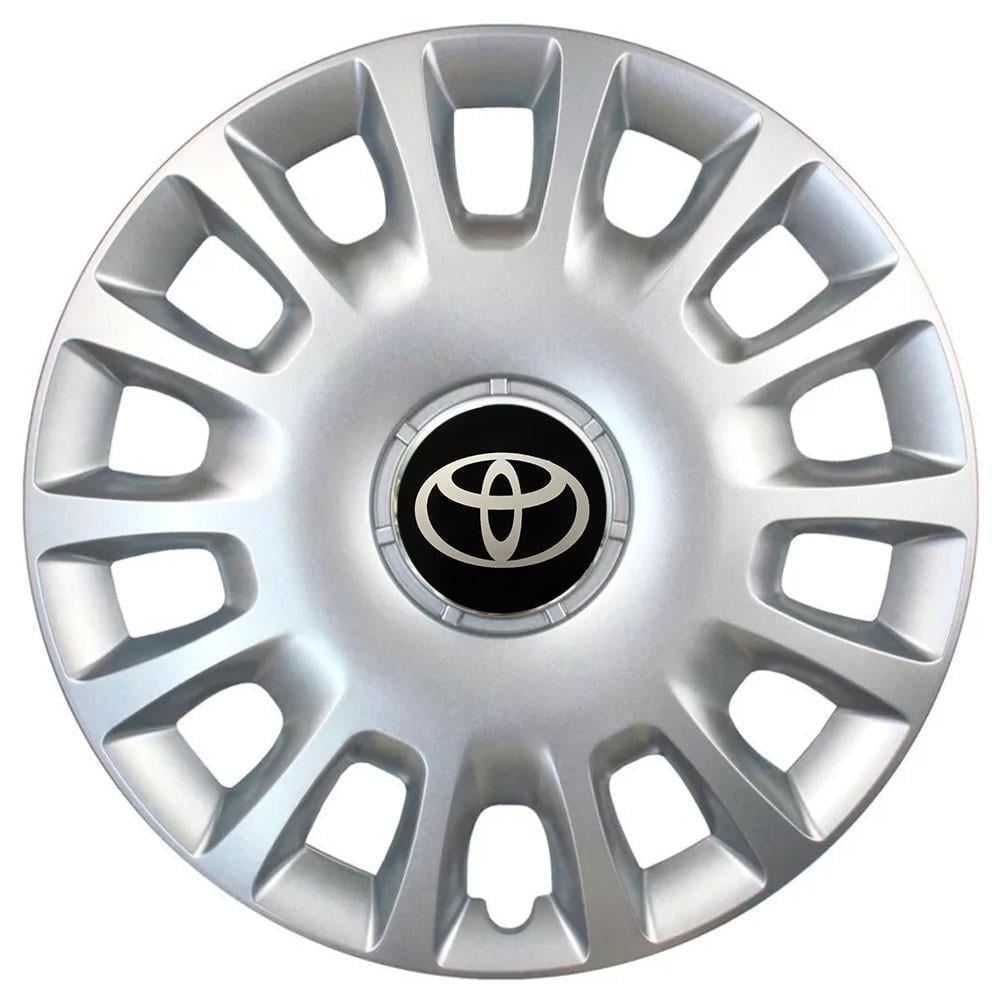 Колпаки SJS 307 с логотипом Toyota R15 4 шт. Серебристый (2654557701)