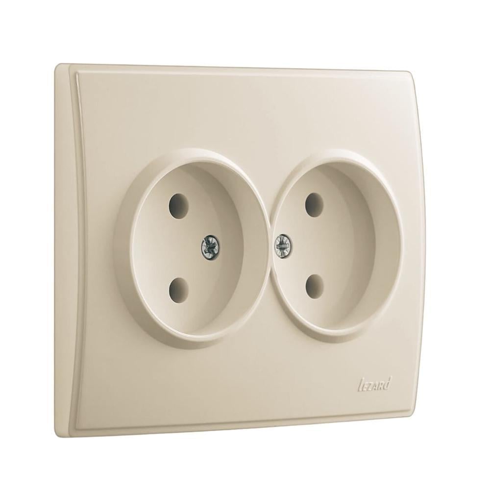 Розетка Lezard Lesya 2-я Кремовый