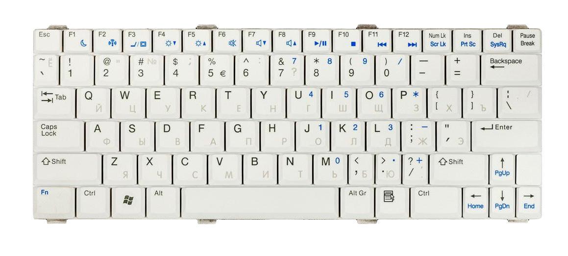 Клавиатура для ноутбука Dell Vostro 1220 White