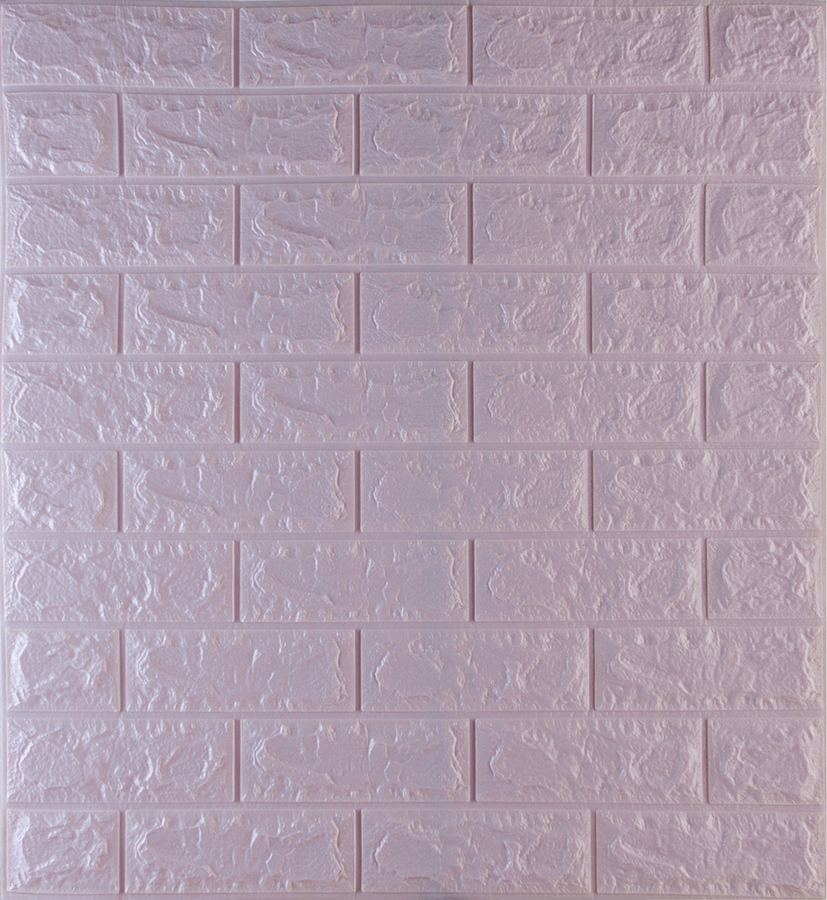 Панель 3D с ПВХ самоклеющаяся звукоизоляционная Loft 700x770x7 мм кирпич Светло-фиолетовый