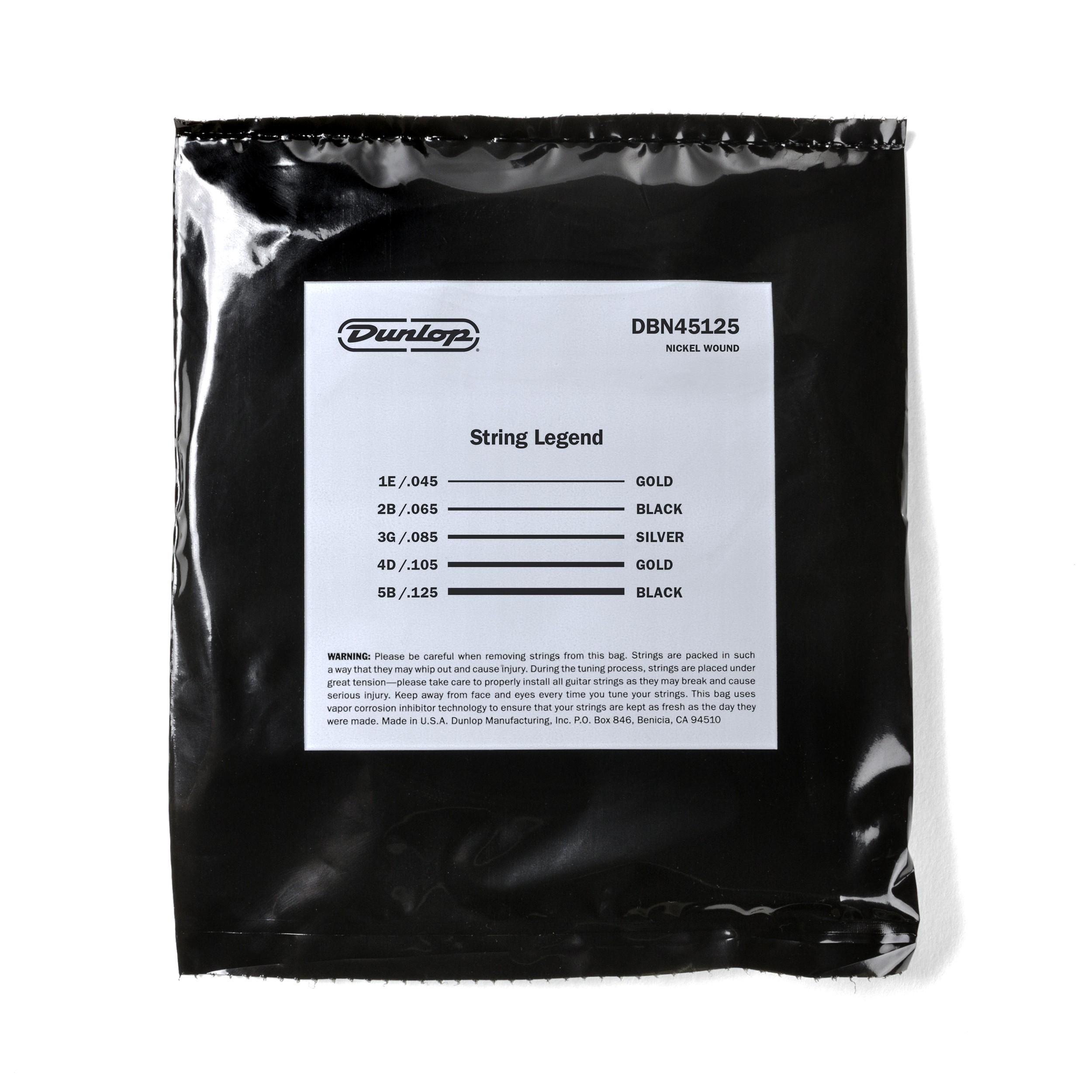 Струны для 5-струнной бас-гитары Dunlop DBN45125 Nickel Wound (115305) - фото 3