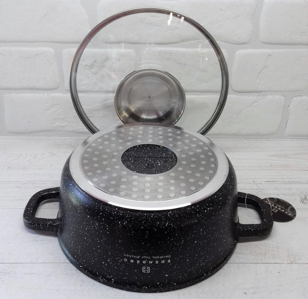 Каструля з кришкою Edenberg EB-8117 та мармуровим покриттям 3,3 л 22 см - фото 7