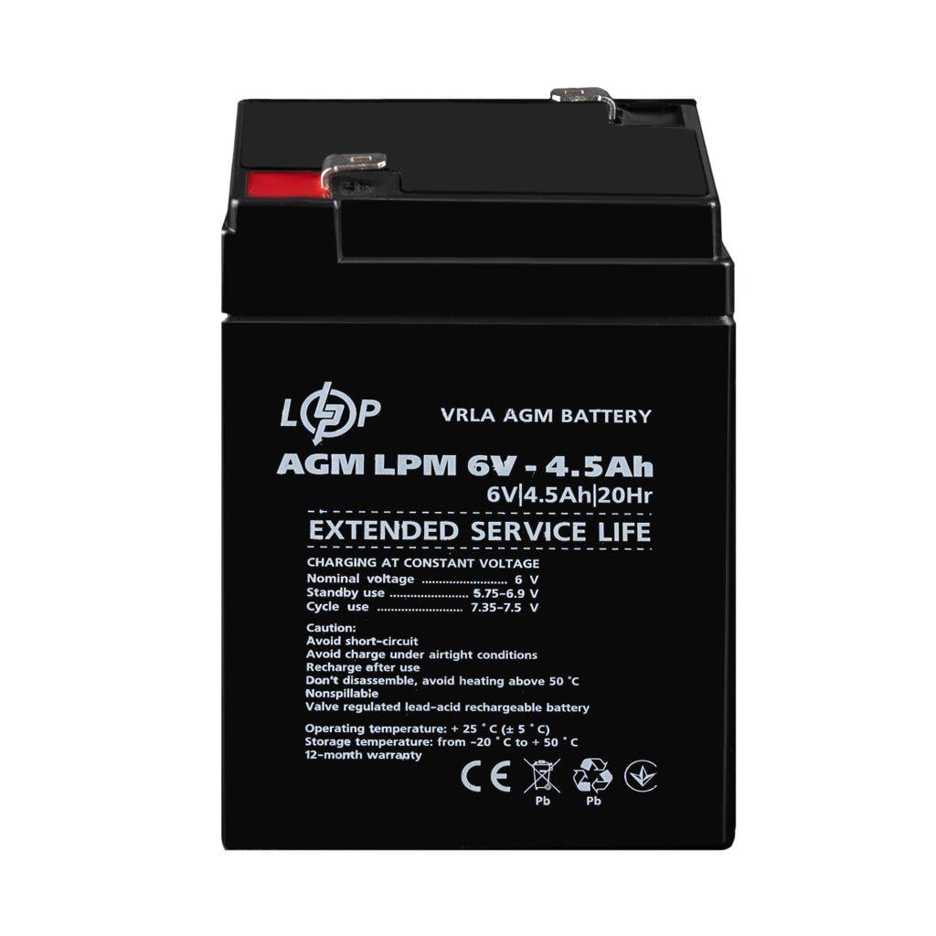 Аккумулятор LogicPower AGM LPM 6V 4,5 Ah (LP3860)