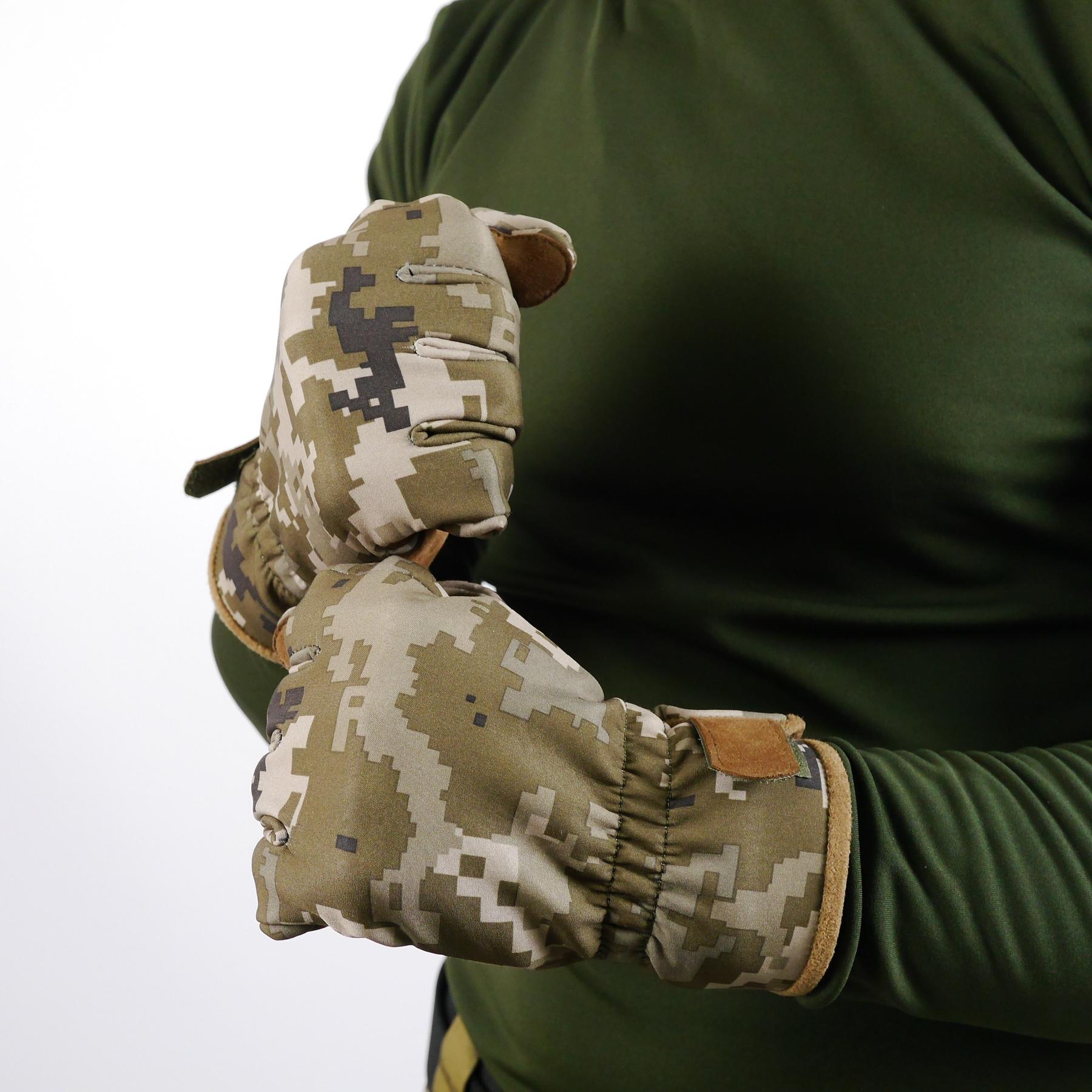 Перчатки зимние Softshell L Пиксель (1603-L) - фото 7 Перчатки зимние Softshell L Пиксель (1603-L) - фото 7