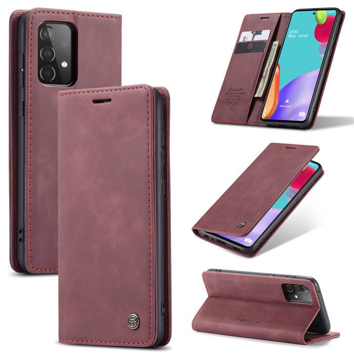 Чехол книжка с магнитом CaseMe на Samsung Galaxy A52 A525 Wine (20830-42) - фото 2