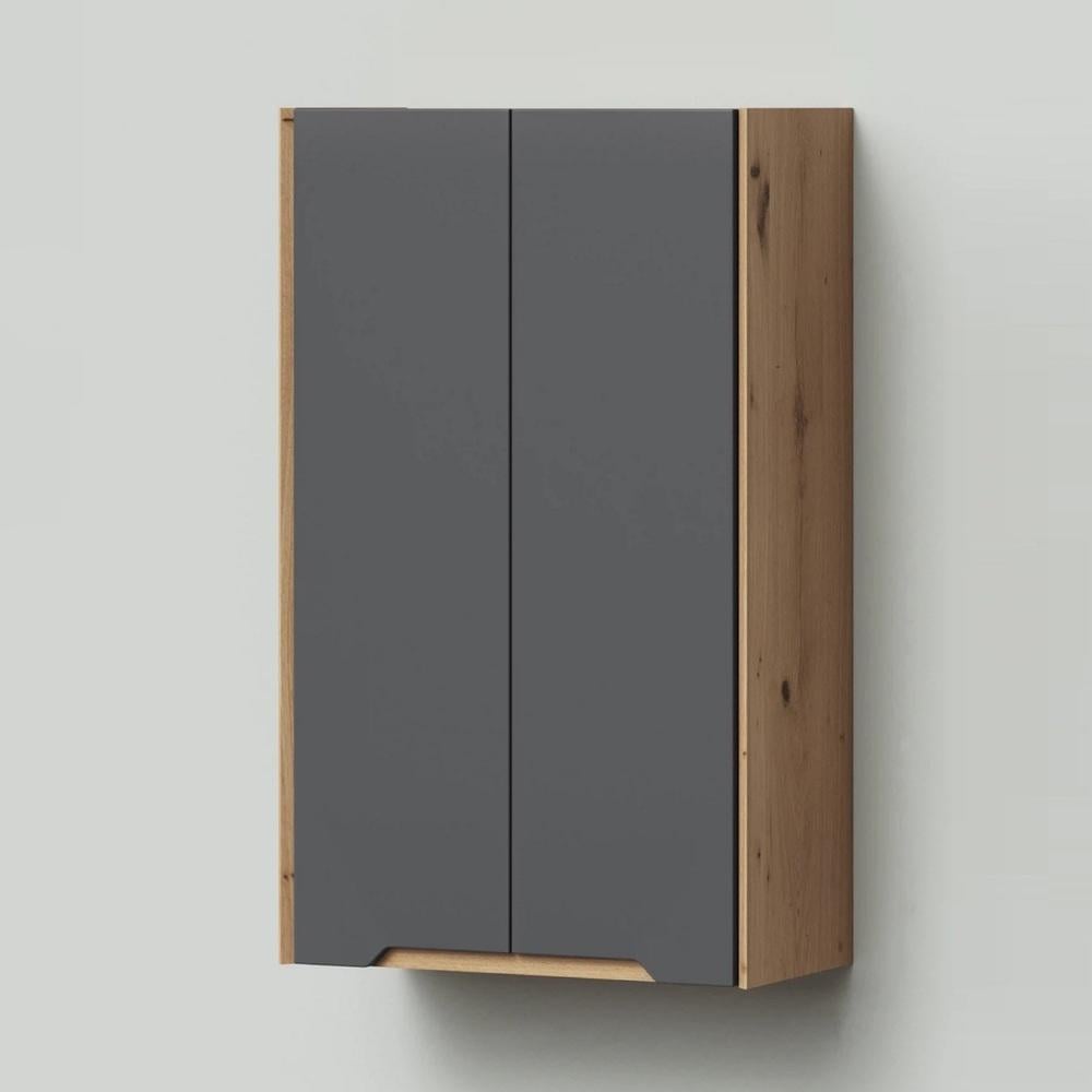 Шкаф навесной над стиральной машиной MVK Vostok Mirri 50 эмаль 500x300x1000 мм Графит матовый (mrs150gh)