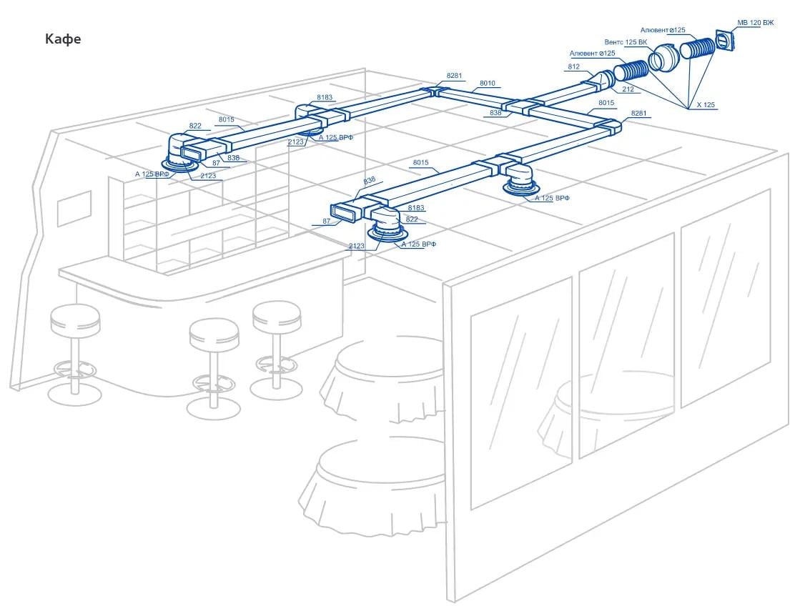 Тройник Ventika 838 ПВХ для плоских пластиковых воздуховодов 60х204 мм 90° Белый (26965654) - фото 3