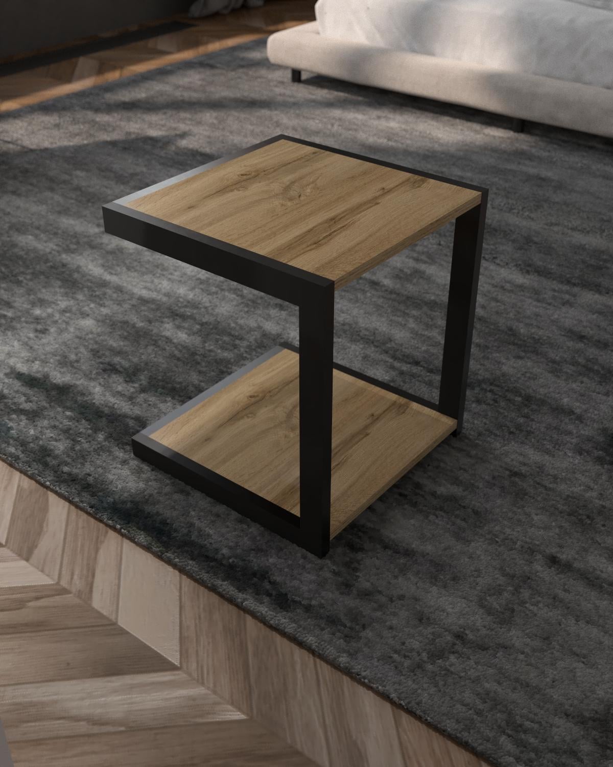 Журнальный столик EcoLoft Кварто DSP-1422-1 в стиле лофт Дуб Аппалачи (32512688)