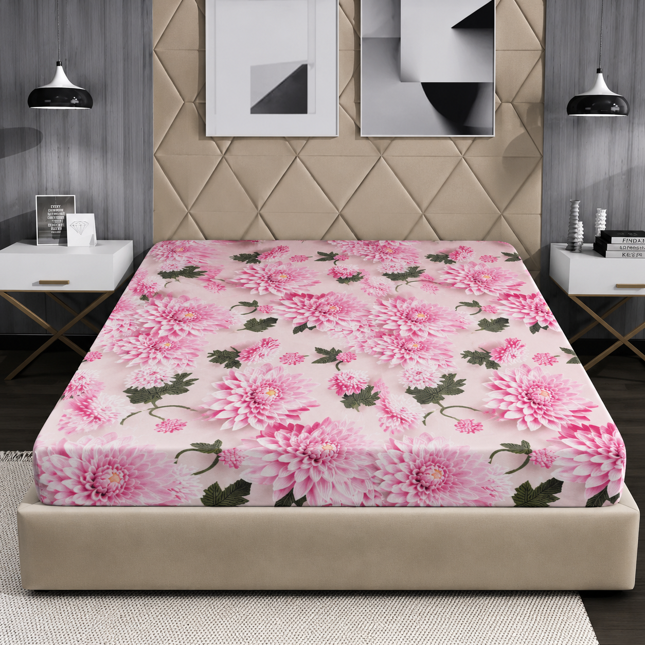 Простыня полуторная бязь голд 145х220 Bloom Pink Простыня полуторная бязь голд 145х220 Bloom Pink