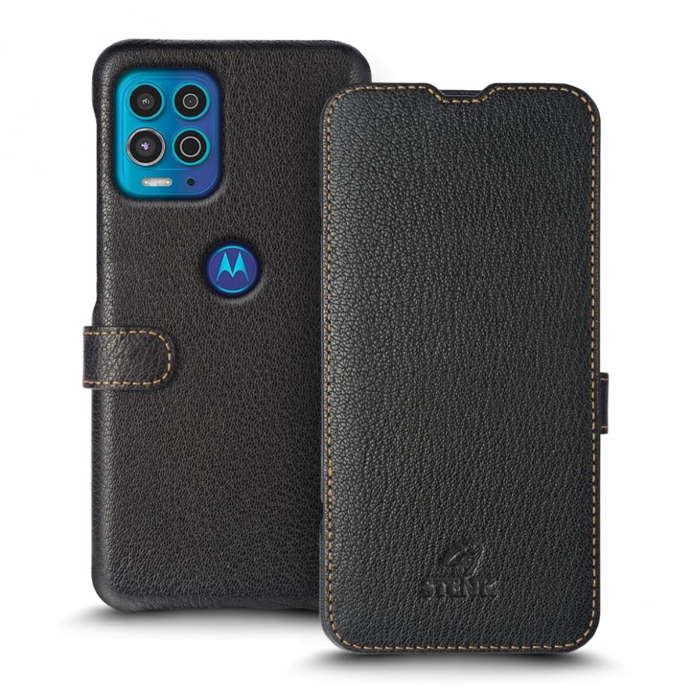 Чехол книжка Stenk Premium для Motorola Moto G100 Черный (69726)