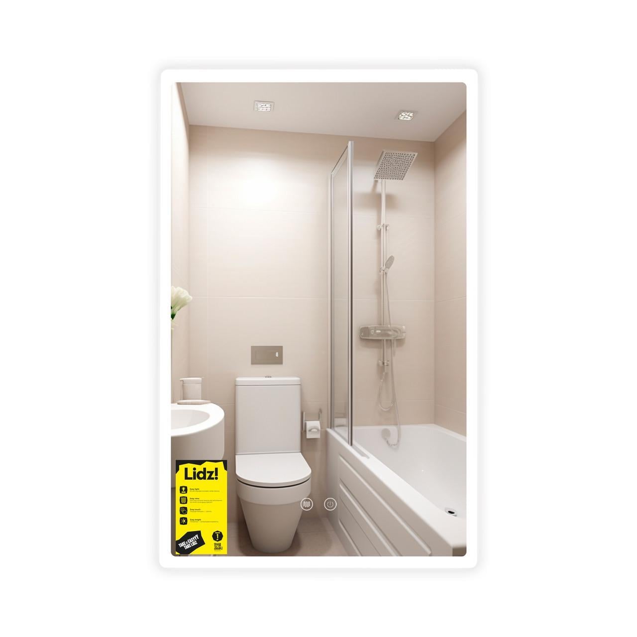 Зеркало Lidz Orion OR2 500х800 с LED-подсветкой Touch с антизапотеванием с димером регулировки яркости LDOR50080049291 Зеркало Lidz Orion OR2 500х800 с LED-подсветкой Touch с антизапотеванием с димером регулировки яркости LDOR50080049291