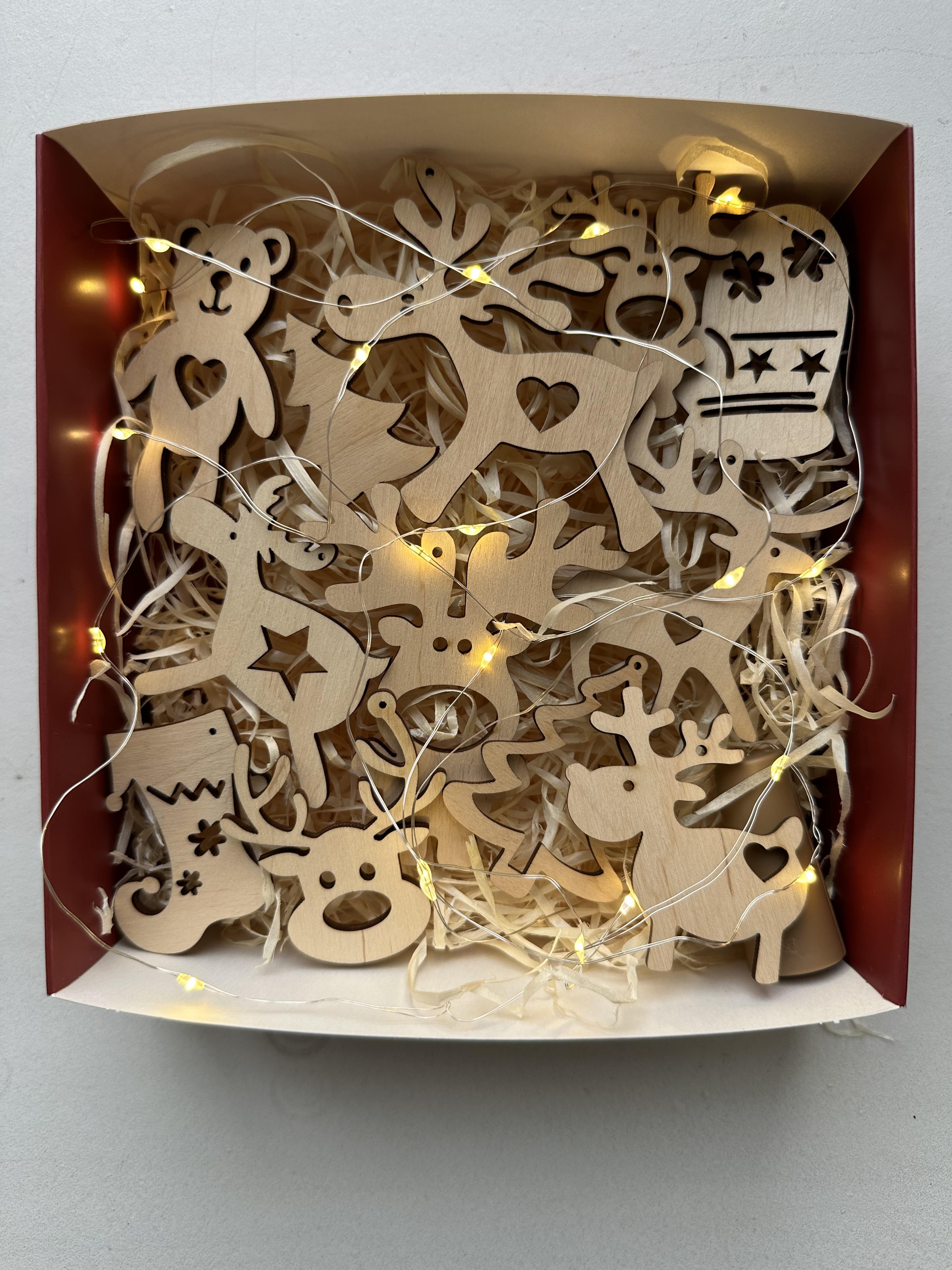 Набір з іграшками дерев'яними новорічними 12 шт. - фото 10