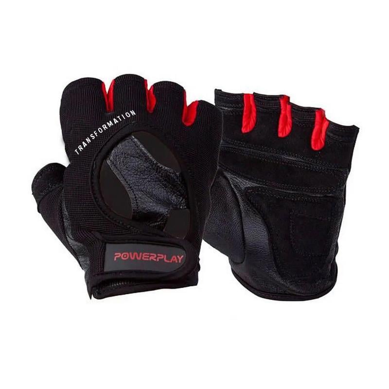 Рукавички для залу та фітнесу без пальців чоловийчі PowerPlay PP2222 L Чорний