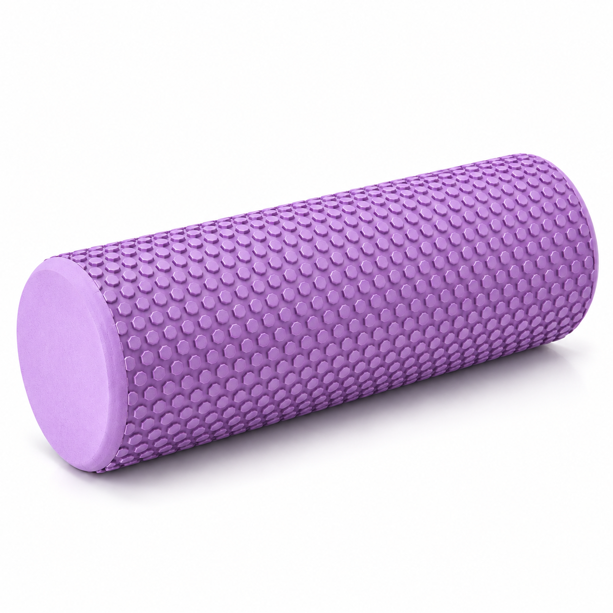 Ролик массажный Foam Roller рельефный EVA 45x15 см Фиолетовый (r-45bl) Ролик массажный Foam Roller рельефный EVA 45x15 см Фиолетовый (r-45bl)