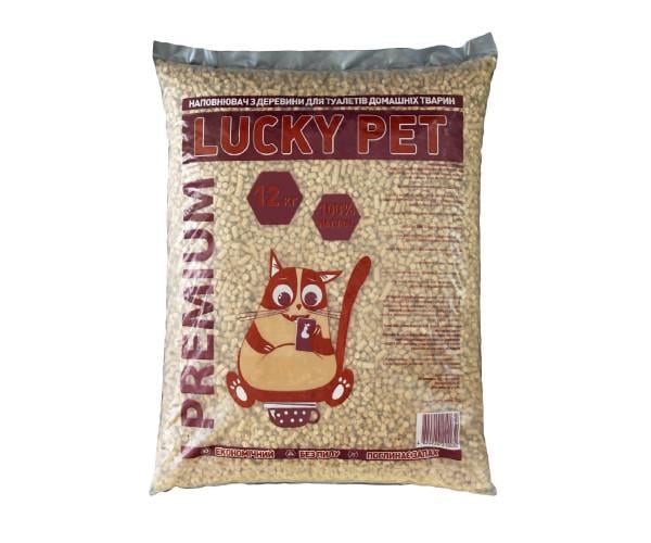 Наполнитель древесный Lucky Pet Premium для туалетов домашних животных 12 кг (38255)