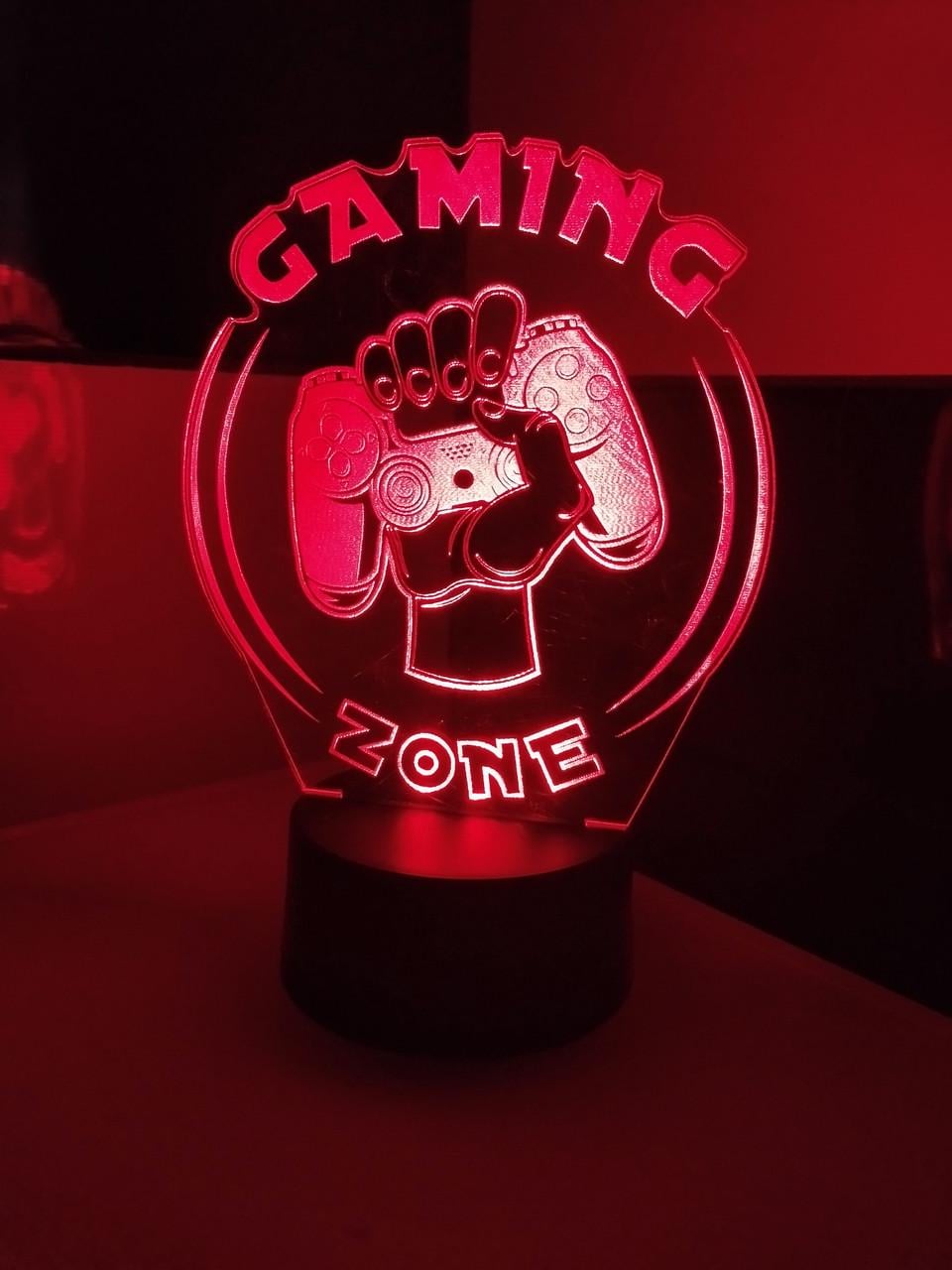 3D-ночник Геймер Gaming zone несколько подсветок/bluetooth (2894244806)