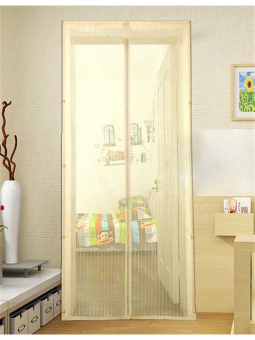 Москитная сетка на магнитах Magic Mesh 210х100 см Бежевый