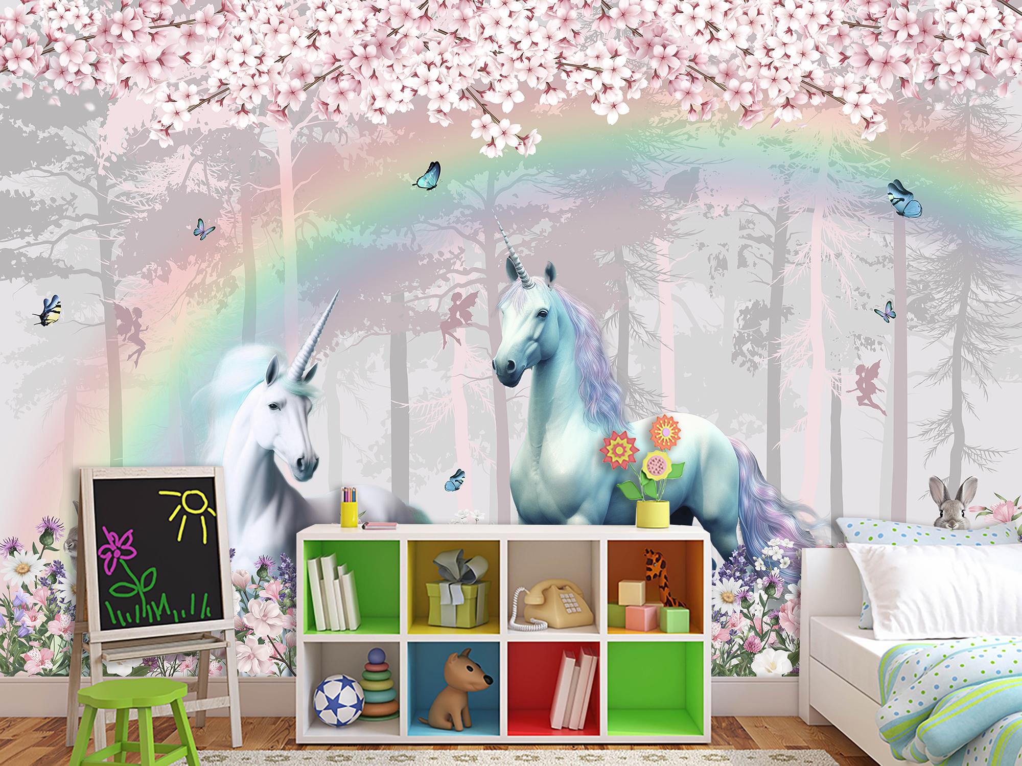 Фотошпалери флізелінові Upstream Єдинороги у зачарованому лісі 315х210 см (S5KID-057/5) - фото 3 Фотошпалери флізелінові Upstream Єдинороги у зачарованому лісі 315х210 см (S5KID-057/5) - фото 3