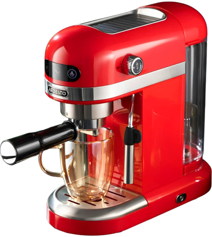 Кофеварка рожковая Ardesto Espresso YCM-E1501 20 бар Красный (29850748)