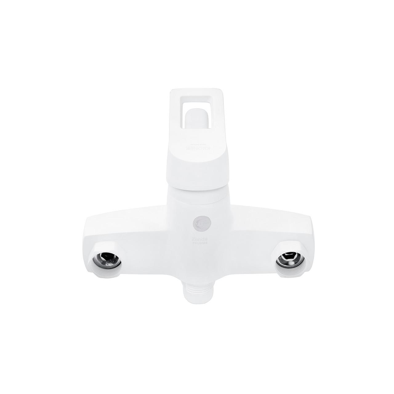 Змішувач для ванни Kroner KRM Zenda W070 з душовим гарнітуром Білий (CV022959) - фото 4 Змішувач для ванни Kroner KRM Zenda W070 з душовим гарнітуром Білий (CV022959) - фото 4