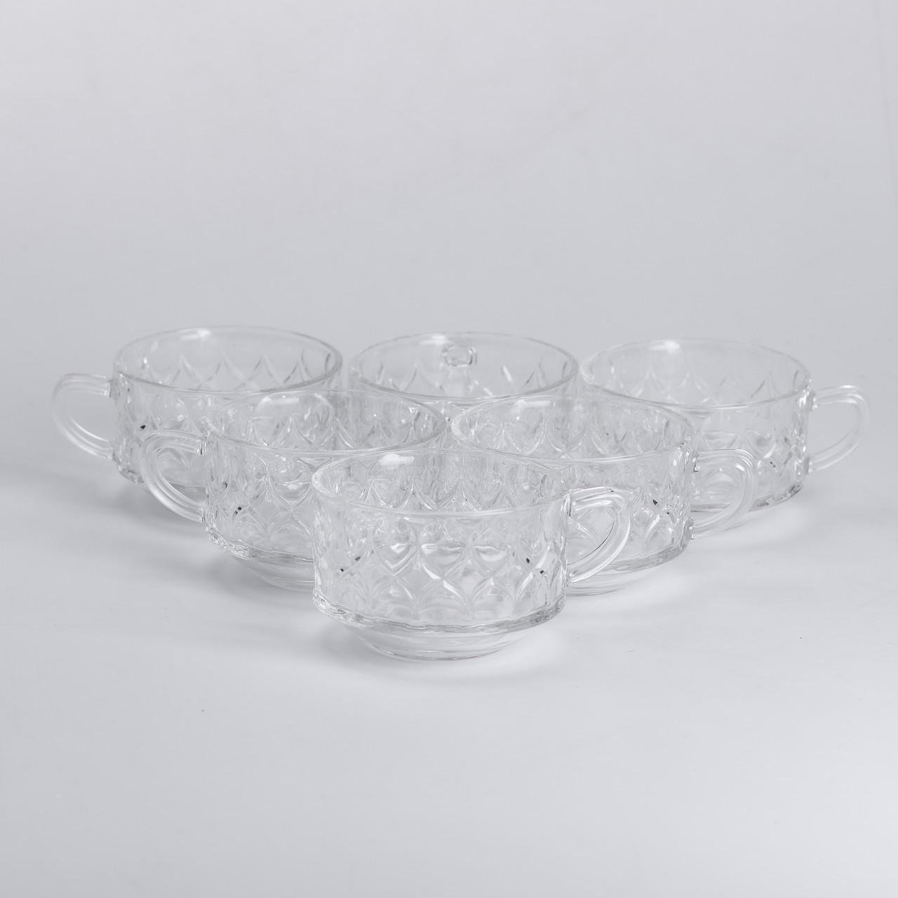 Набір чашок кристал 6 шт. по 270 мл Прозорий - фото 3 Набір чашок кристал 6 шт. по 270 мл Прозорий - фото 3