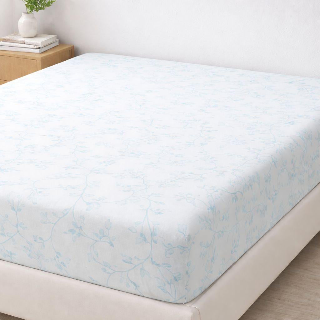 Простынь на резинке Aqua Branches бязь 90х200х25 см (207946401) Простынь на резинке Aqua Branches бязь 90х200х25 см (207946401)