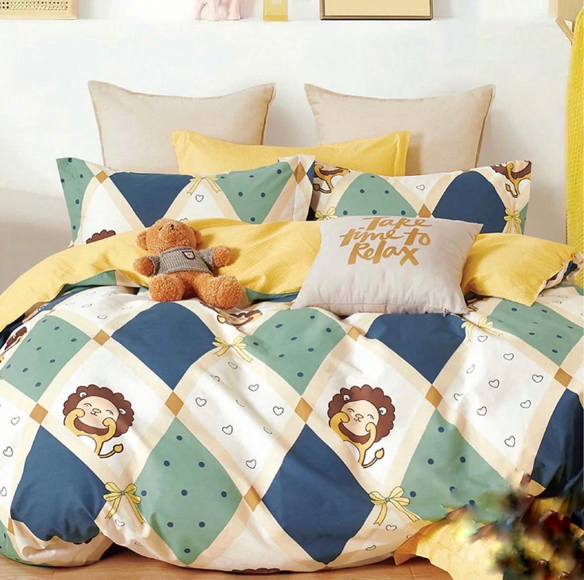 Детское постельное белье Viluta твил сатин Львы