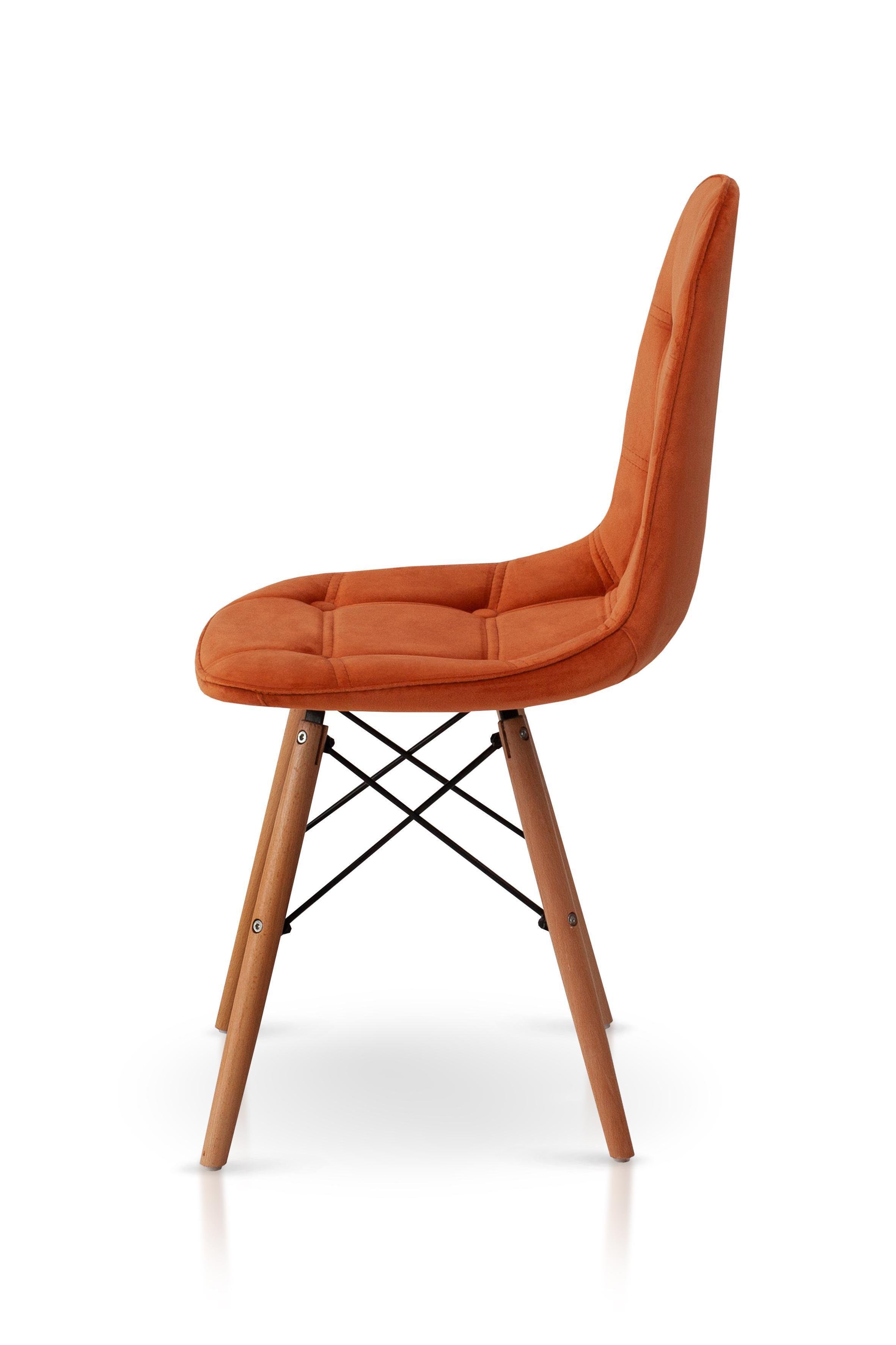 Стілець для кухні та вітальні Джастін Justin велюр 460х840х500 мм Гірчичний (GAА0050654) - фото 3 Стілець для кухні та вітальні Джастін Justin велюр 460х840х500 мм Гірчичний (GAА0050654) - фото 3