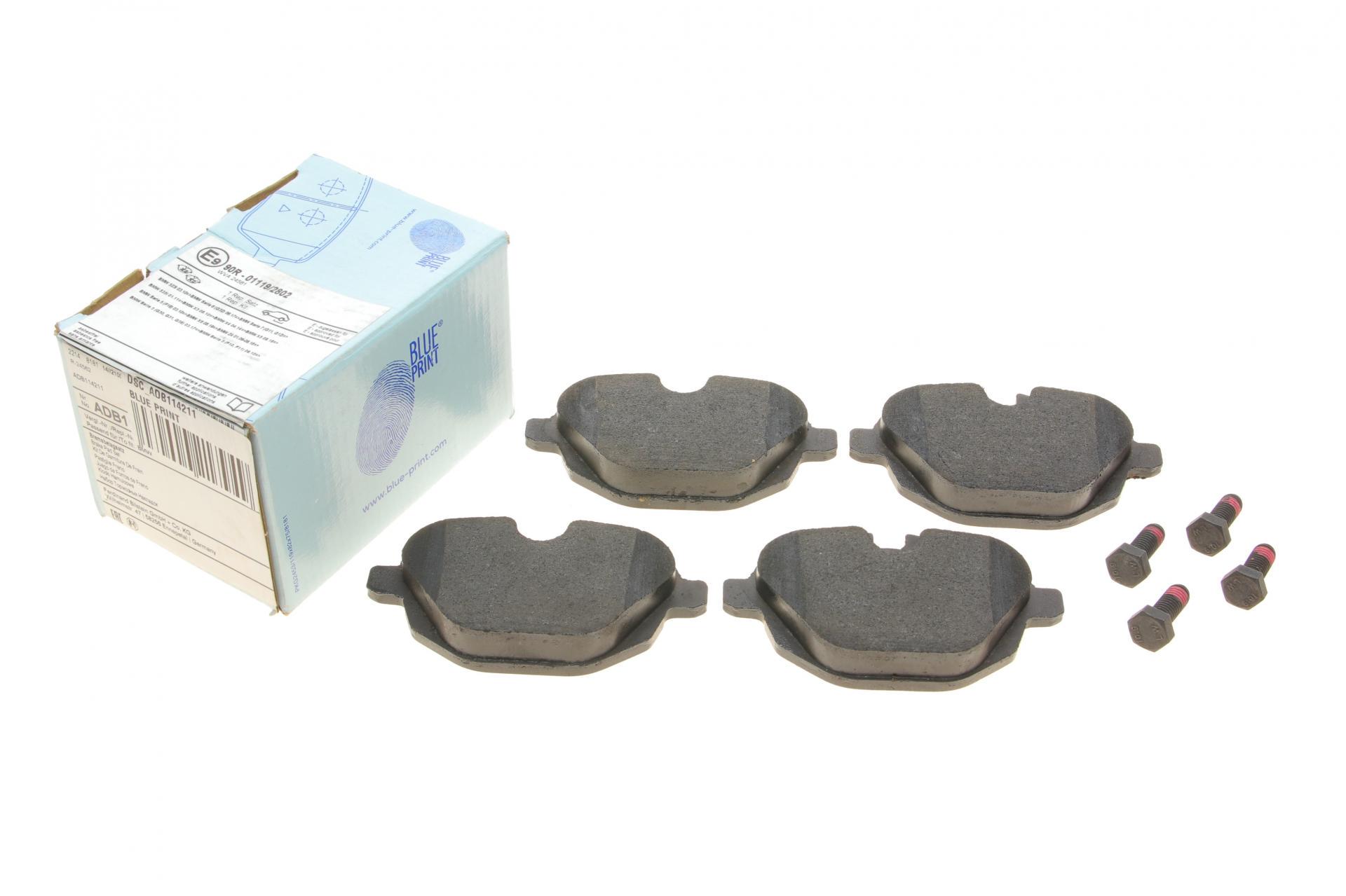 Колодки тормозные задние BLUE PRINT BMW 5 F10/F11/X3 F25 10-17 без планок (DSC_ADB114211)