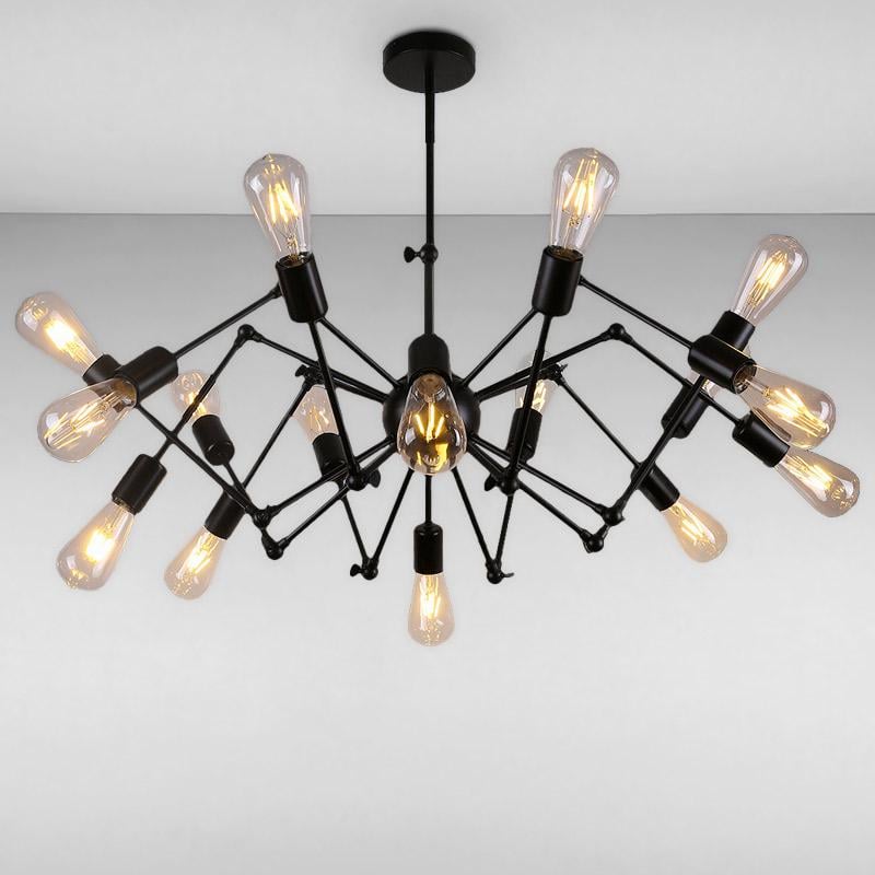 Люстра подвесная паук Light House Черный (LS-16259-16 BK)
