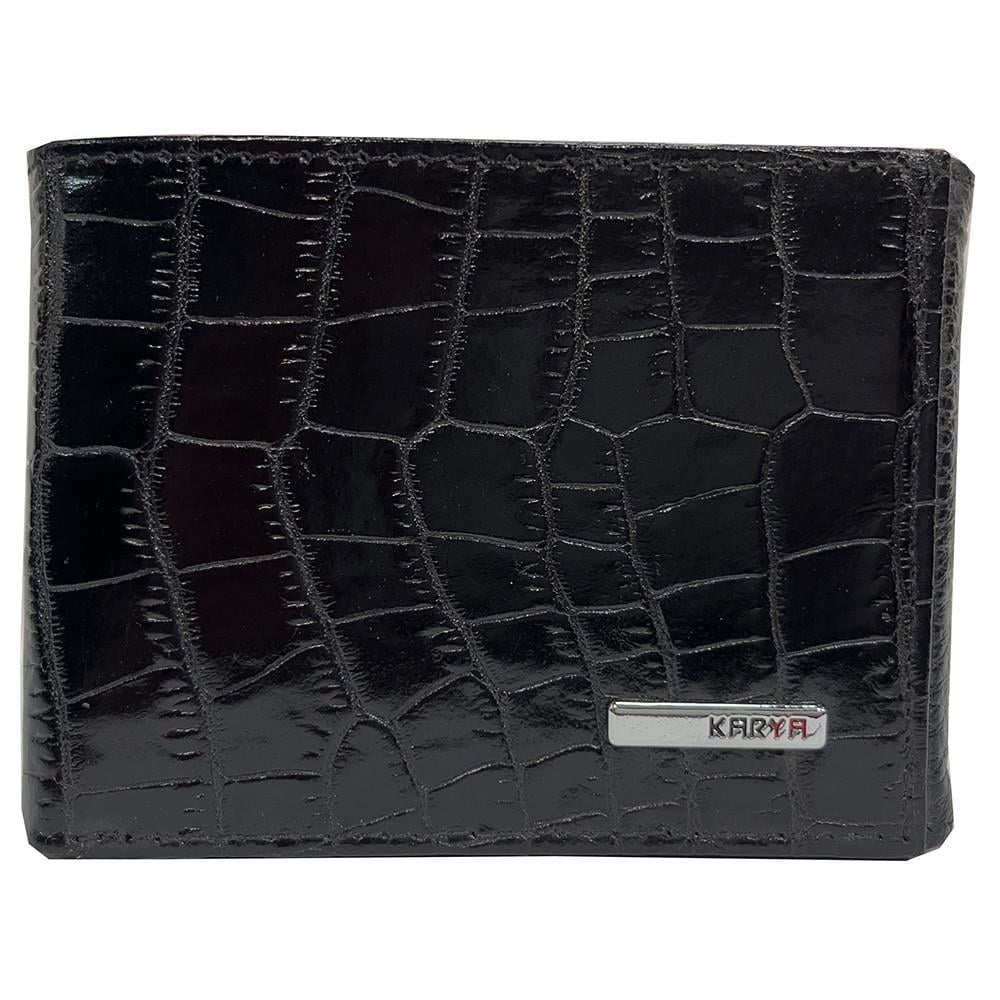 Портмоне з зажимом з натуральної шкіри Karya Чорний (0931-53)