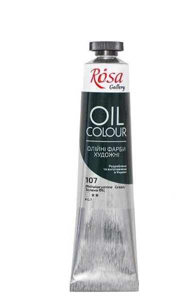 Краска масляная ROSA Gallery 45 мл Зеленый ФЦ (1121)