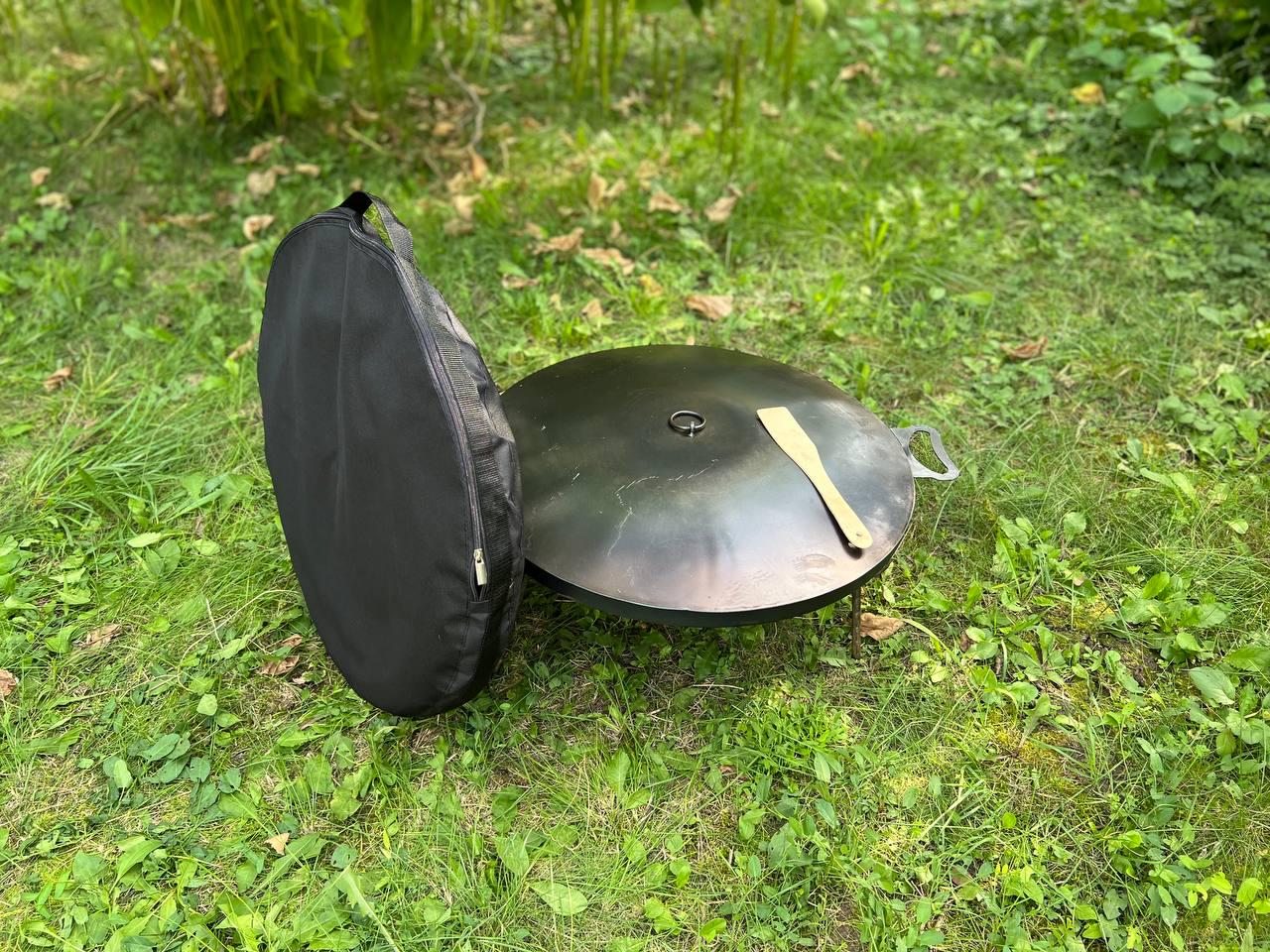 Сковорода с крышкой и чехлом GrillKov толщина с бортиком 4 мм d 50 см (2103-41)