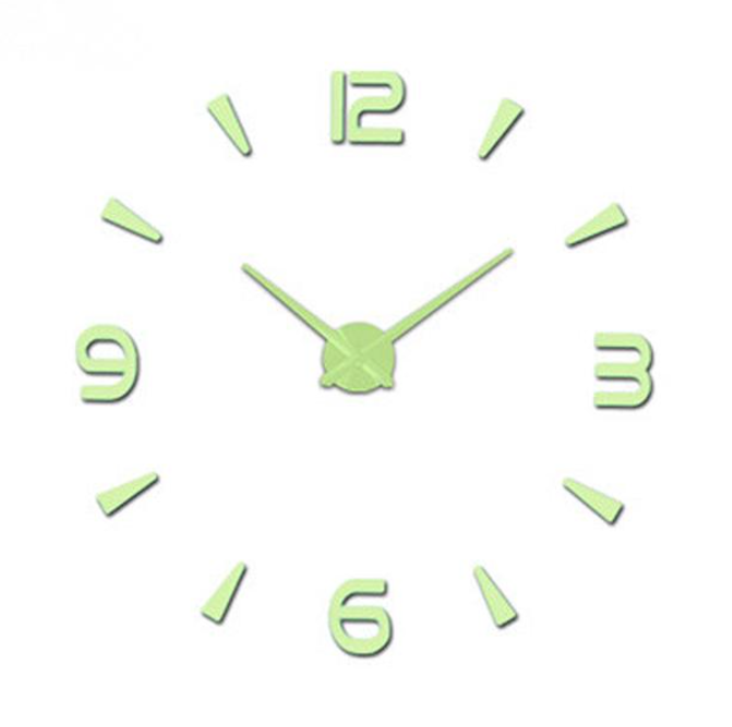 Часы настенные объемные DIY со светящимися цифрами и штрихами люминесцентный до 120 см (1355)