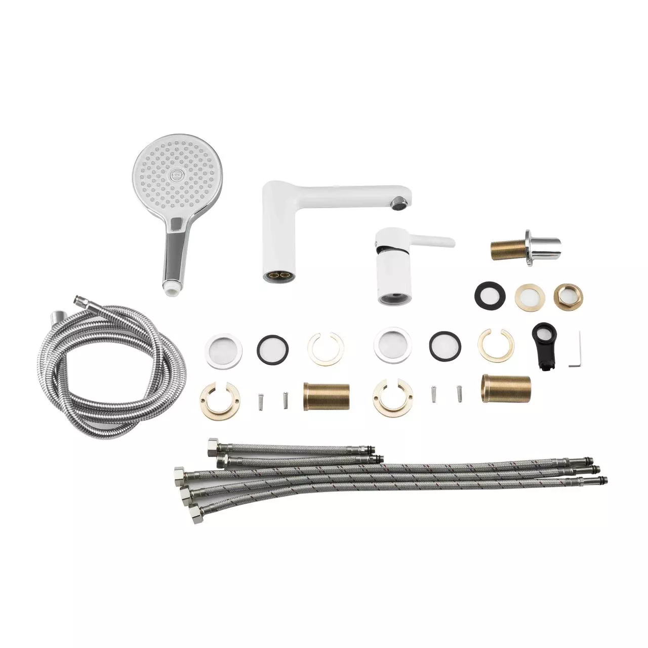 Змішувач для ванни на борт Gappo G1103-8 Білий/Хром (SQ-1044861) - фото 5 Змішувач для ванни на борт Gappo G1103-8 Білий/Хром (SQ-1044861) - фото 5