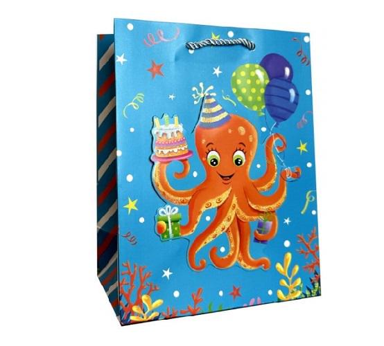 Подарунковий пакет Stenson R33201-S Funny 3D 18х23х10 см