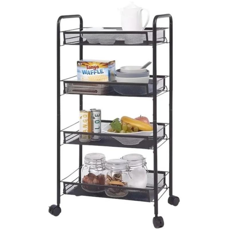 Органайзер 4-х ярусна на коліщатках Чорний (VEN-S4)