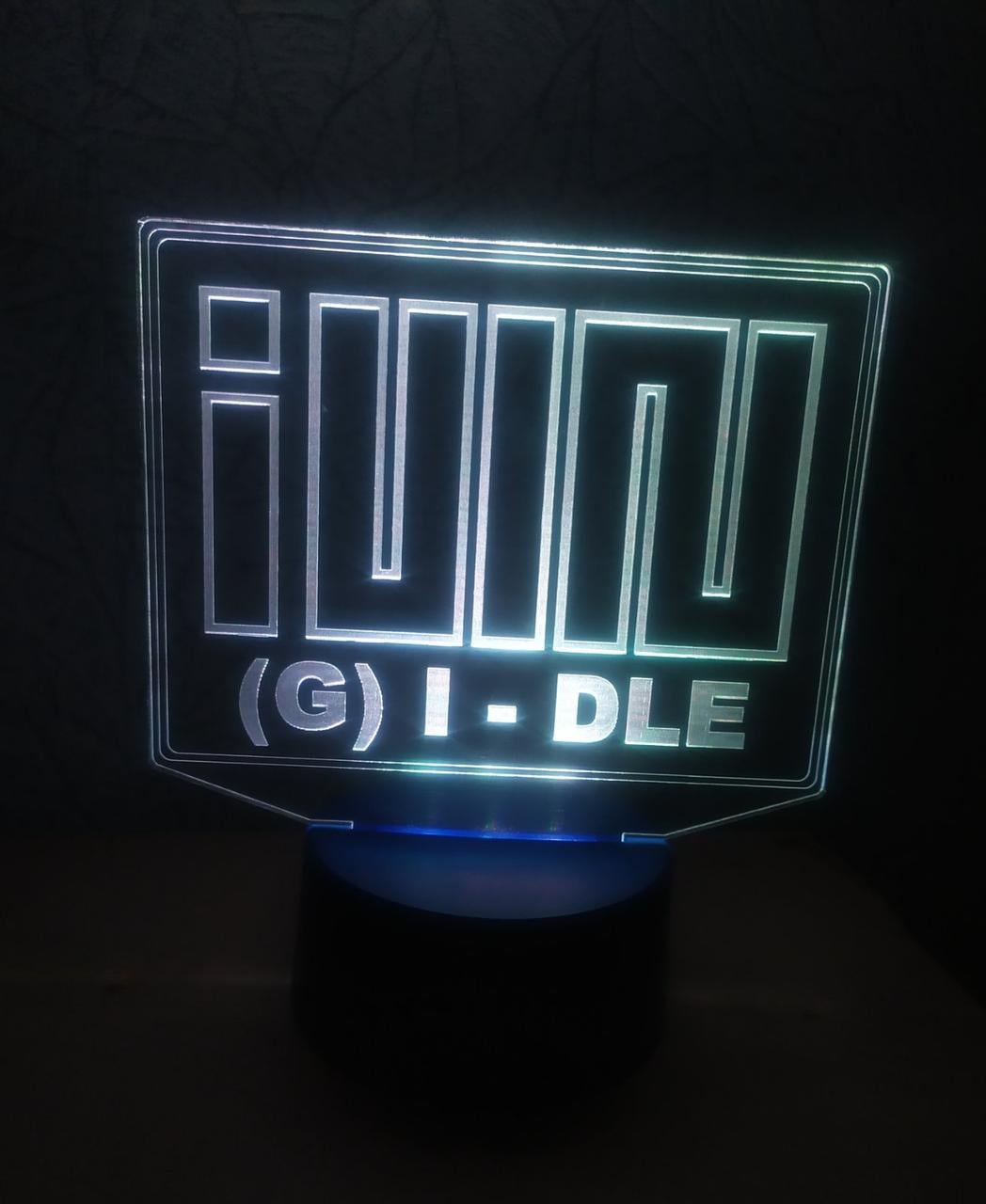3D-ночник G I-DLE логотип несколько подсветок/на пульте (1923436826)