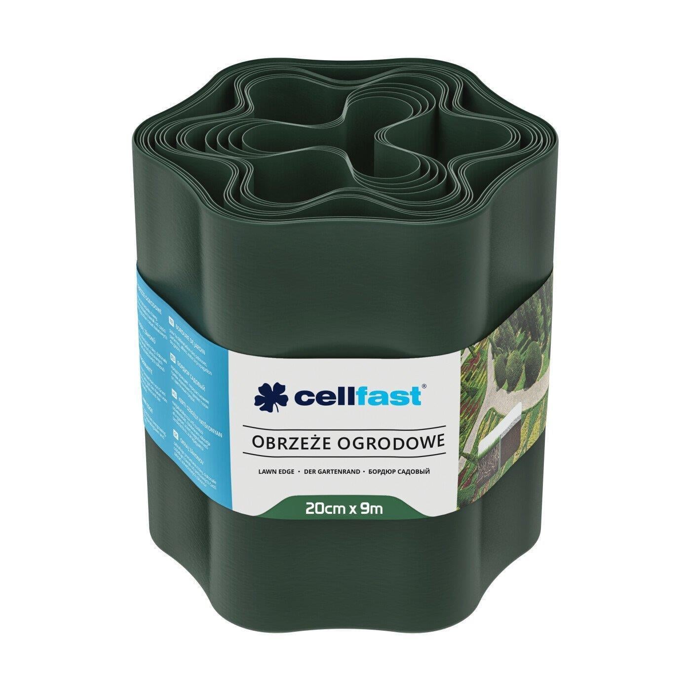 Бордюр газонный Cellfast 20 см x 9 м Темно-зеленый (30-023H) Бордюр газонный Cellfast 20 см x 9 м Темно-зеленый (30-023H)