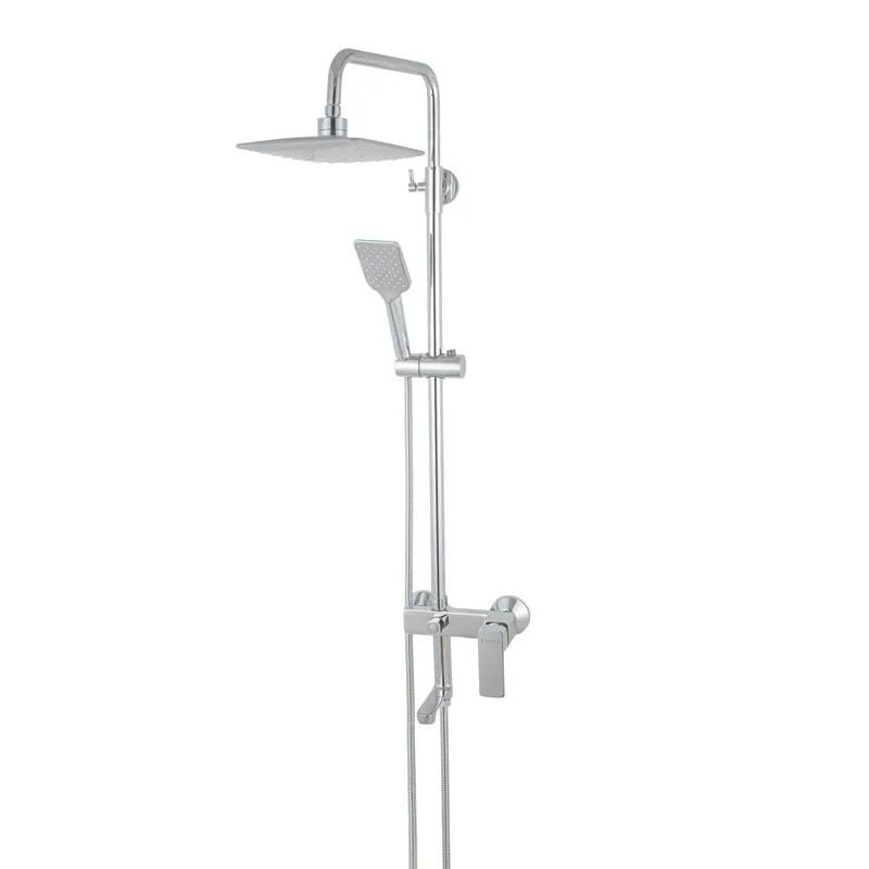 Душова колона зі змішувачем та виливом Haiba Kubus 003-J латунна хром (HB0917)