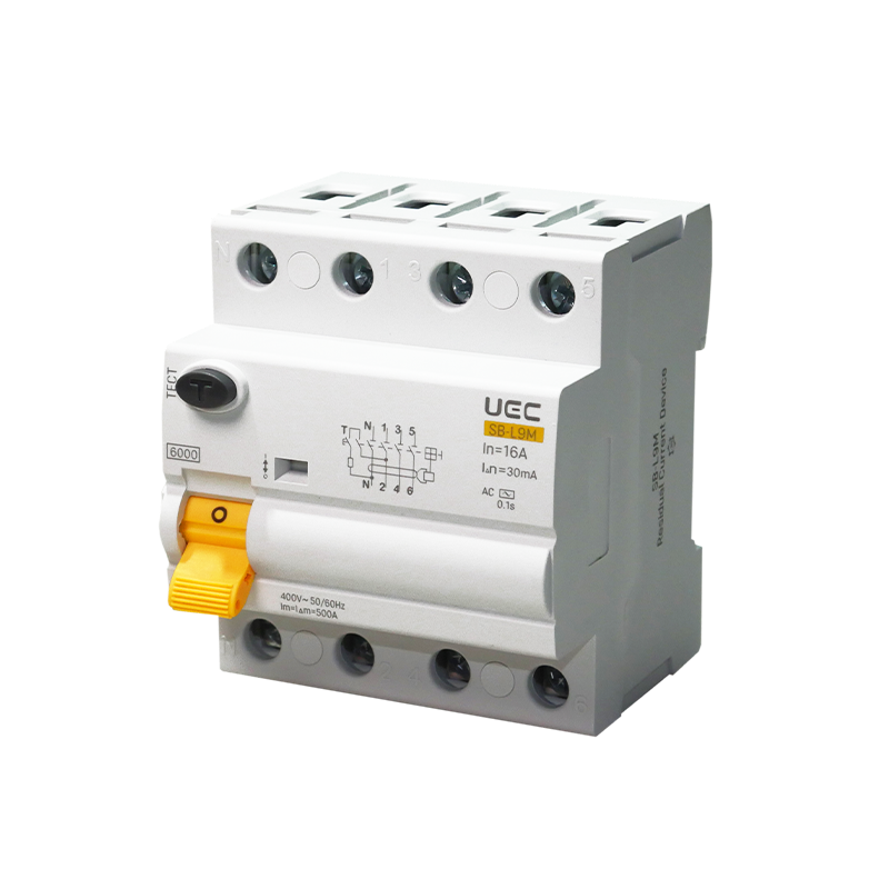 Пристрій захисного відключення UEC SB-L9M 4P 16A 30мА тип AC (RCCB61-4-016-030-AC)