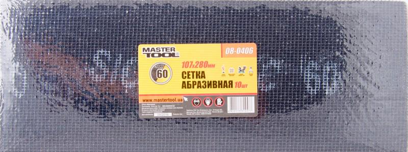 Сетка абразивная Mastertool зерно 60 107х280 мм 10 шт.