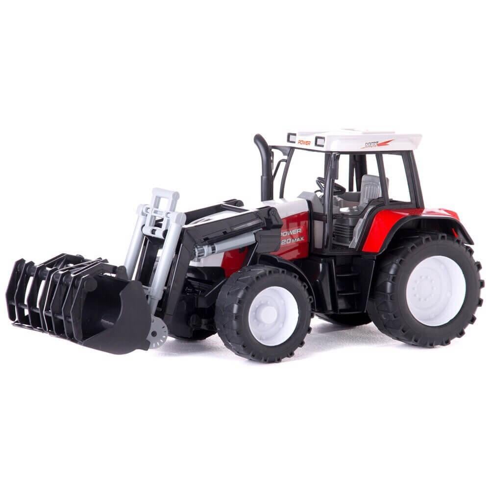 Трактор Huada Toys 2189 с ковшом и держателем бревен Трактор Huada Toys 2189 с ковшом и держателем бревен