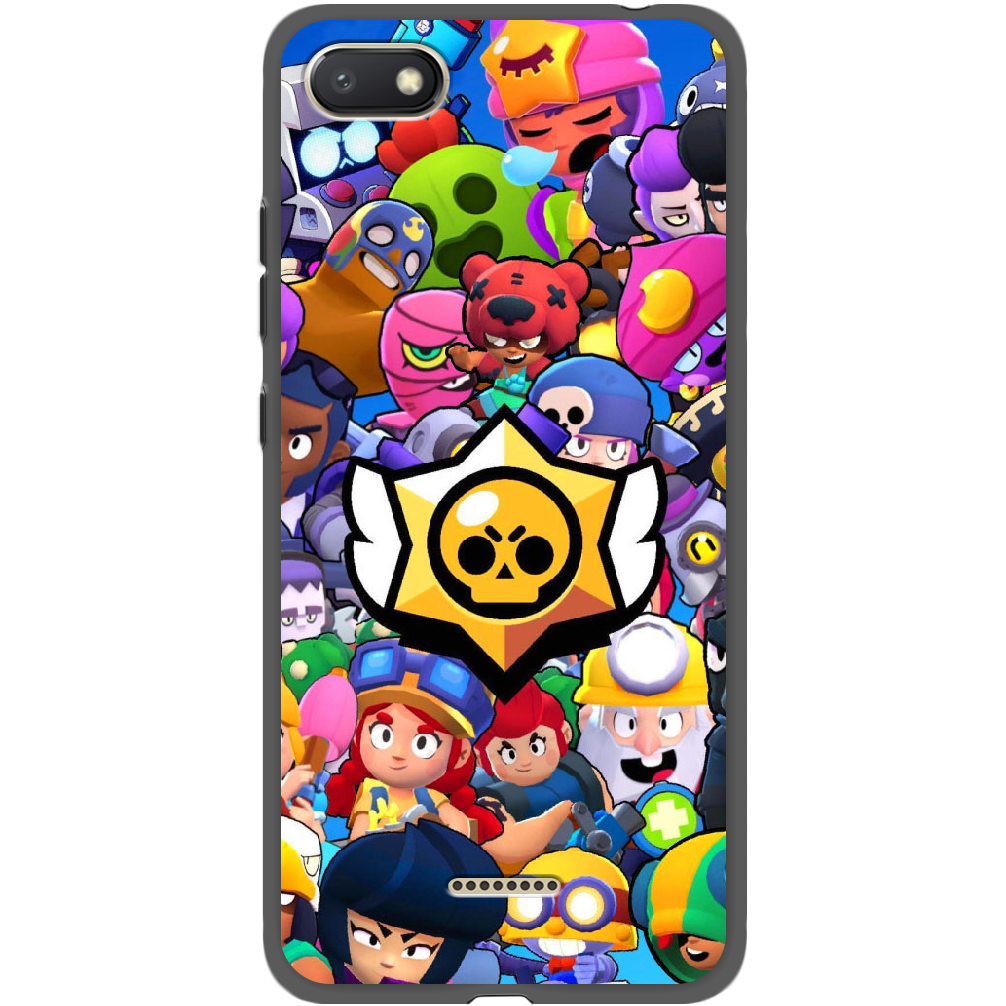 Чехол Boxface Xiaomi Redmi 6A Brawl Stars Черный силикон (34811-up2389-35160)