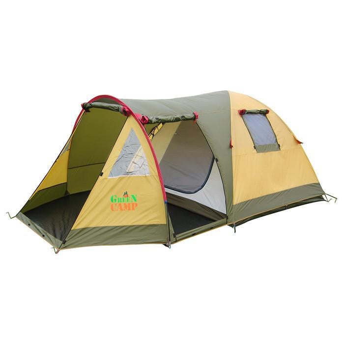 Палатка 3-местная GreenCamp 1504 Зеленый (GC1504)