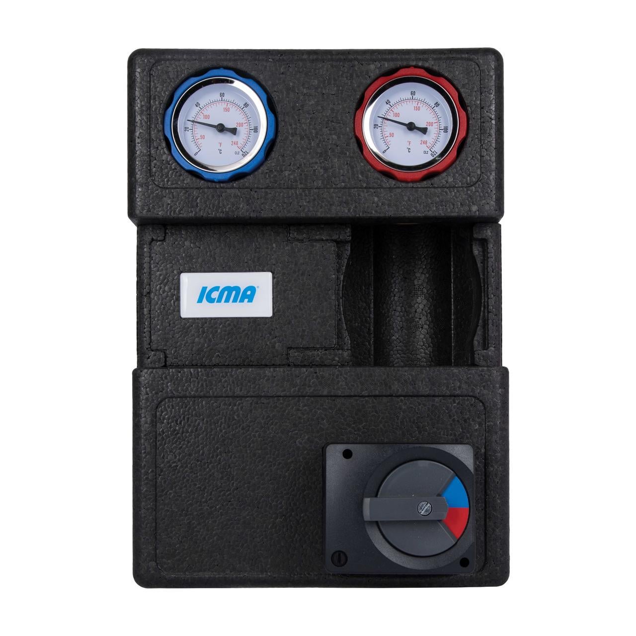 Насосна група ICMA №R001 1 1/2"x1" підключення праворуч без насоса (93R001AFD53SC)