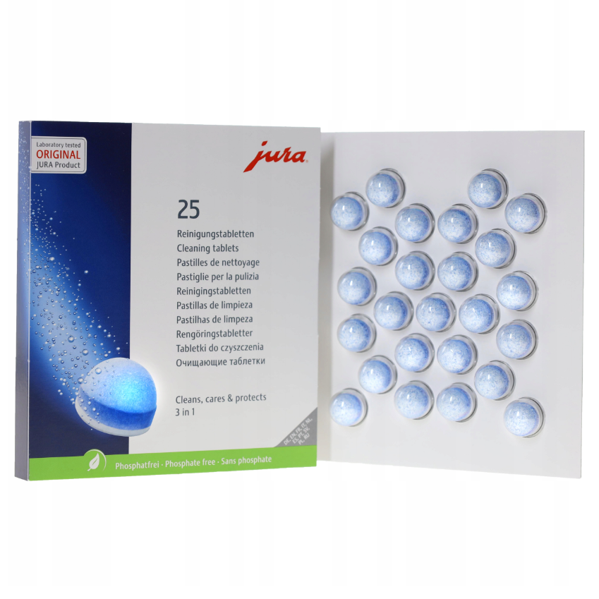 Таблетки для очищення від кавових масел та жирів для кавомашин Jura 3in1 25 шт. (10304434)