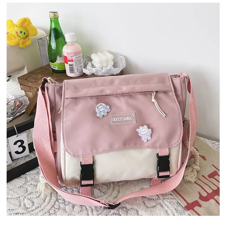 Сумка для школи/університету з кишенями Рожевий (А528) - фото 8 Сумка для школи/університету з кишенями Рожевий (А528) - фото 8