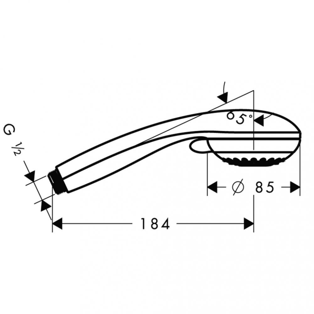 Душевая лейка Hansgrohe CROMETTA 85 28562000 многорежимная 85 мм Хром (114602) - фото 2